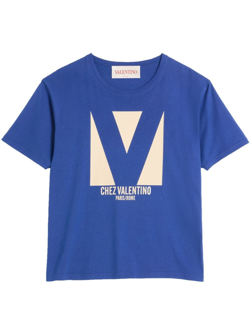 Chez Valentino-print T-shirt 1
