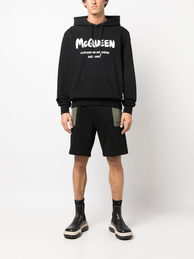 Alexander McQueen two-tone elasticated track shorts outlook
