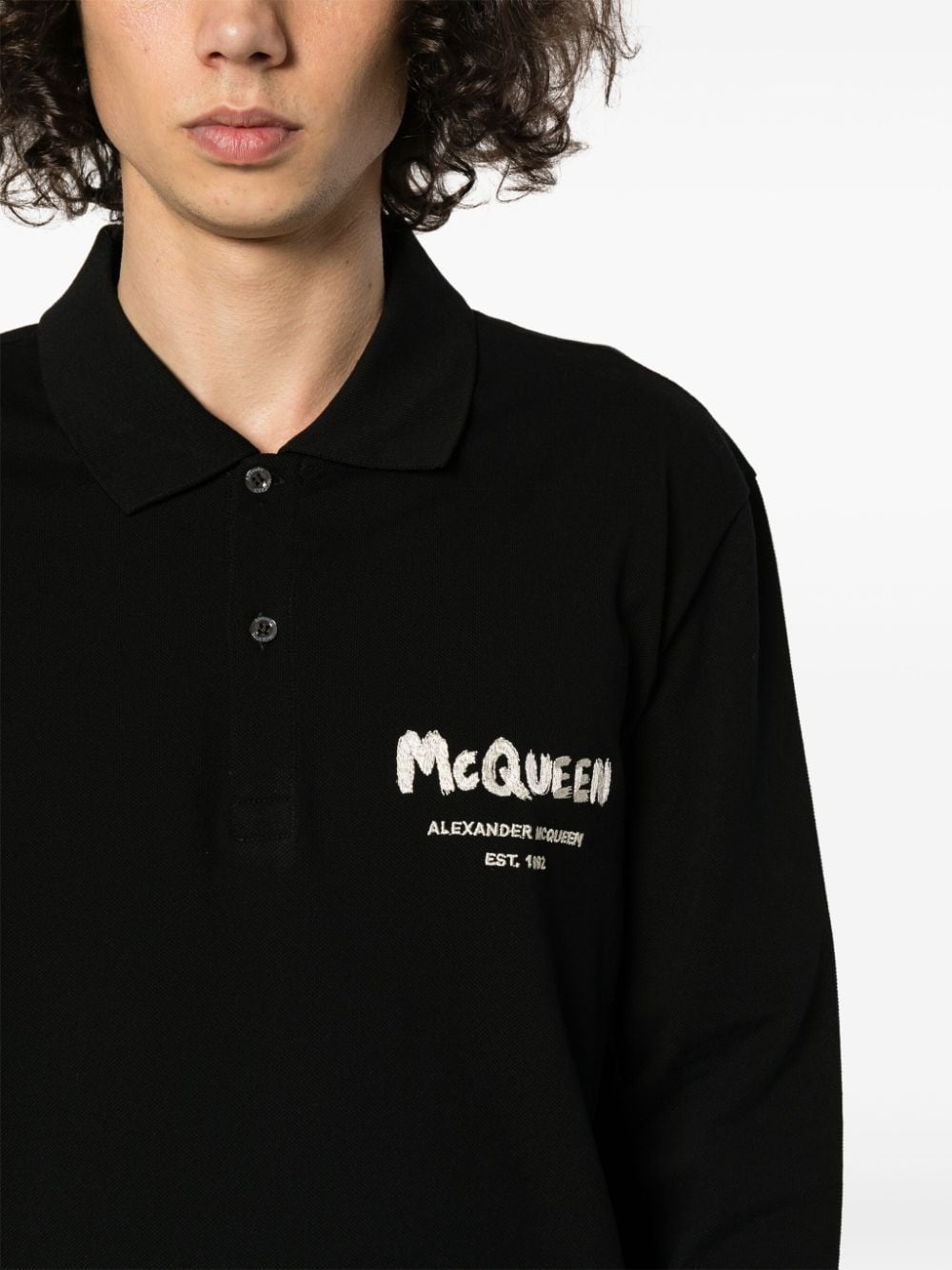embroidered-logo polo shirt - 9