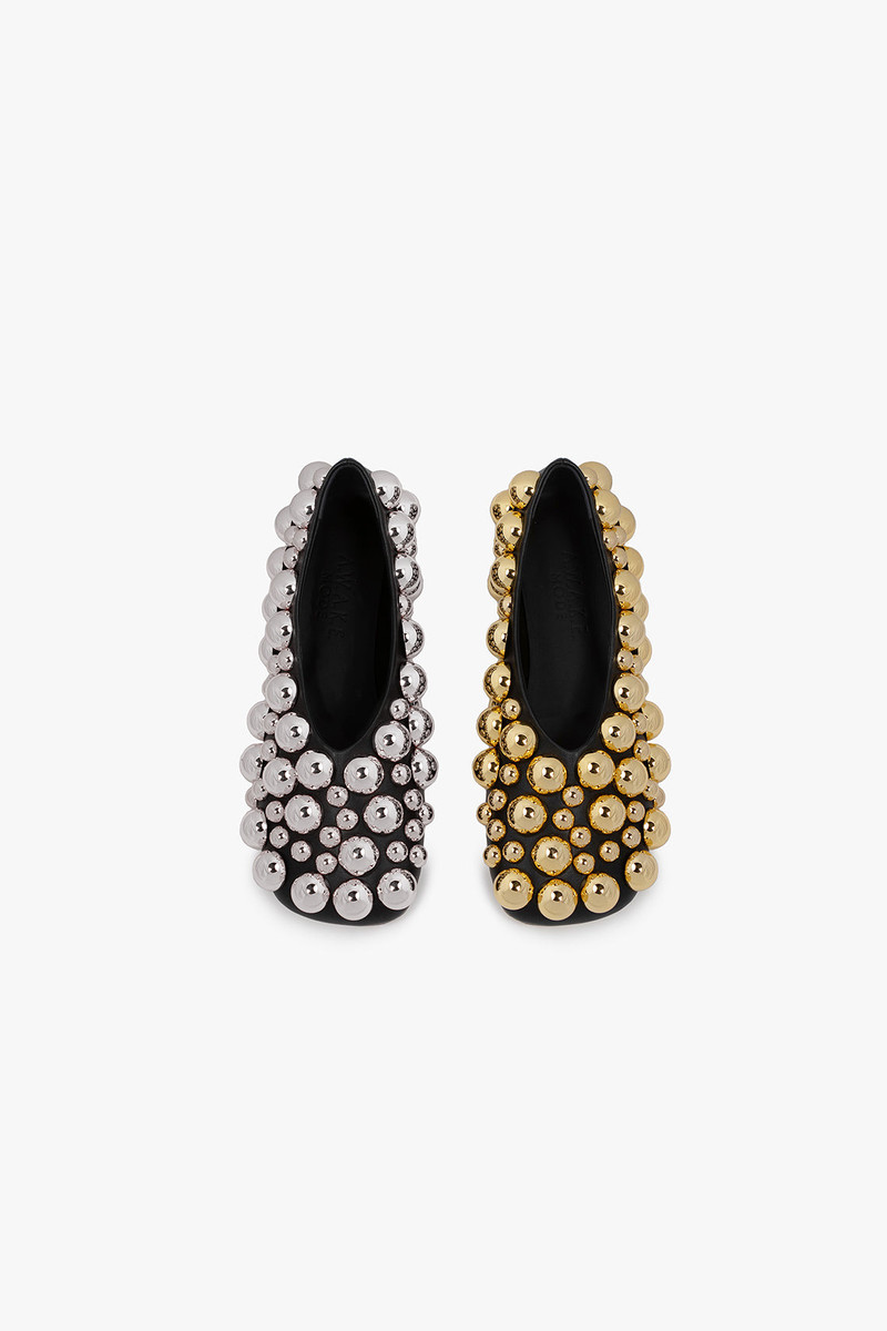 DORA EVENING EMBELLISHED FLAT BLACK SILVER GOLD 5