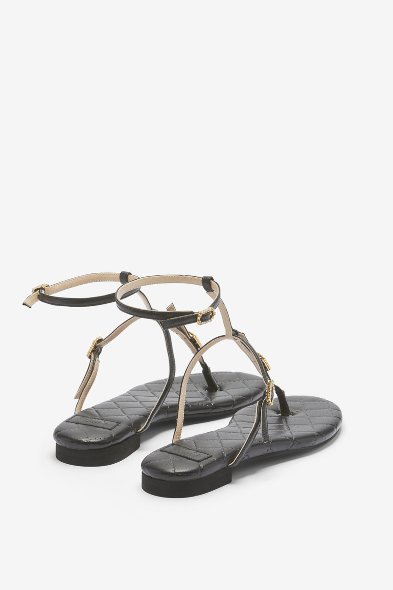 N°21 CRYSTAL-EMBELLISHED LEATHER SANDALS outlook