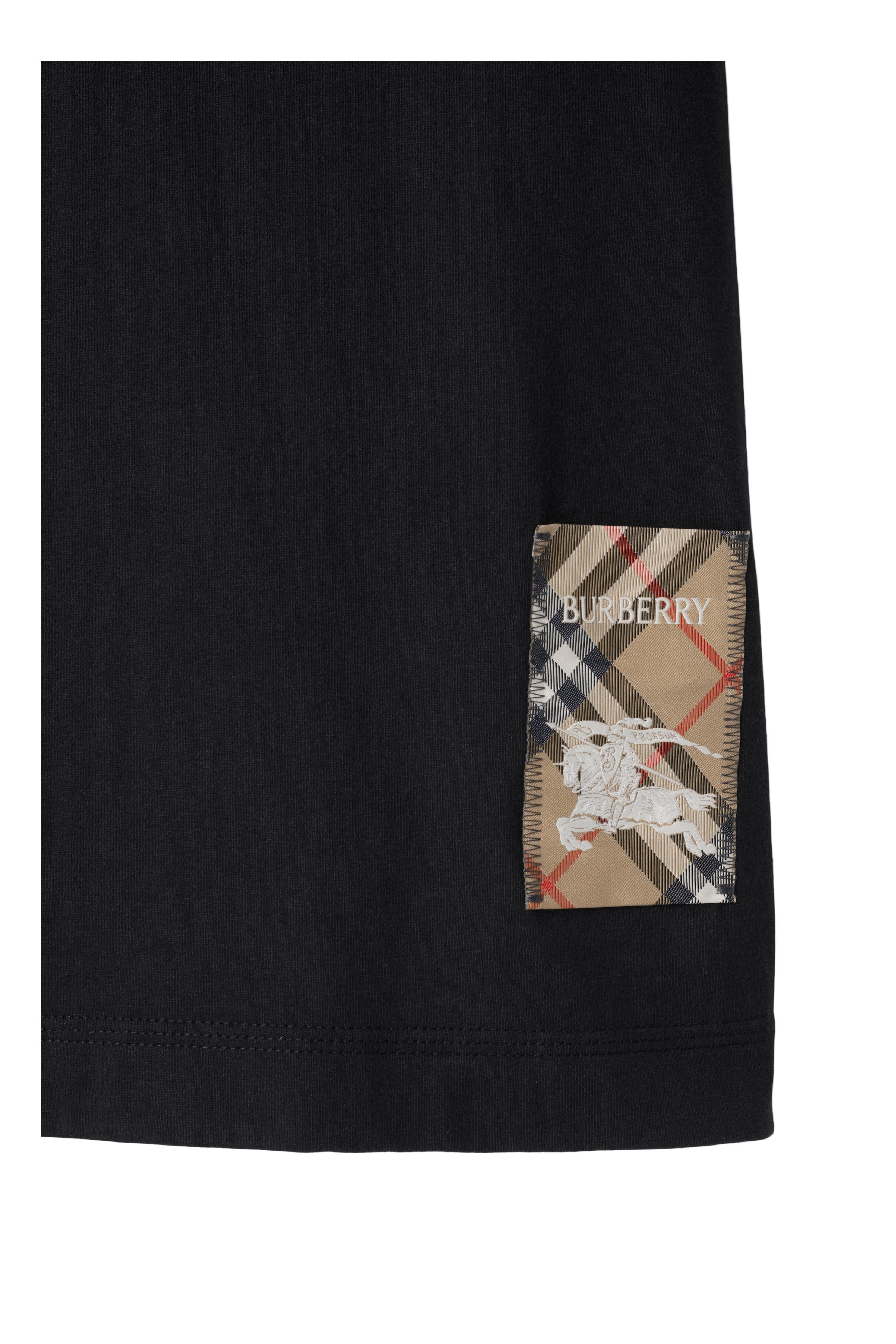 burberry Check Label Cotton T-shirt in Black at Nordstrom - 2