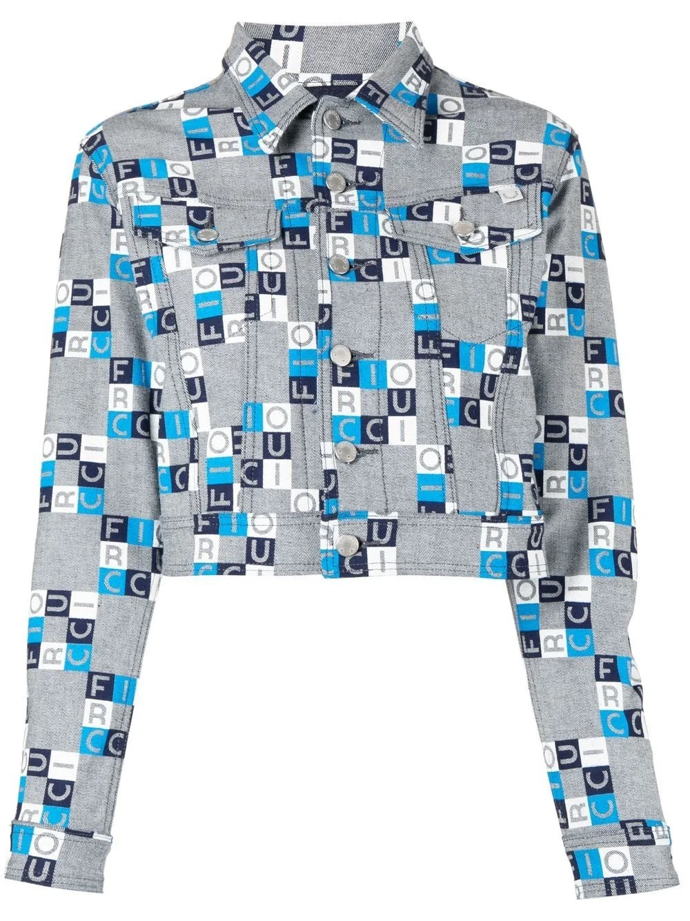 logo cropped jacket - 1