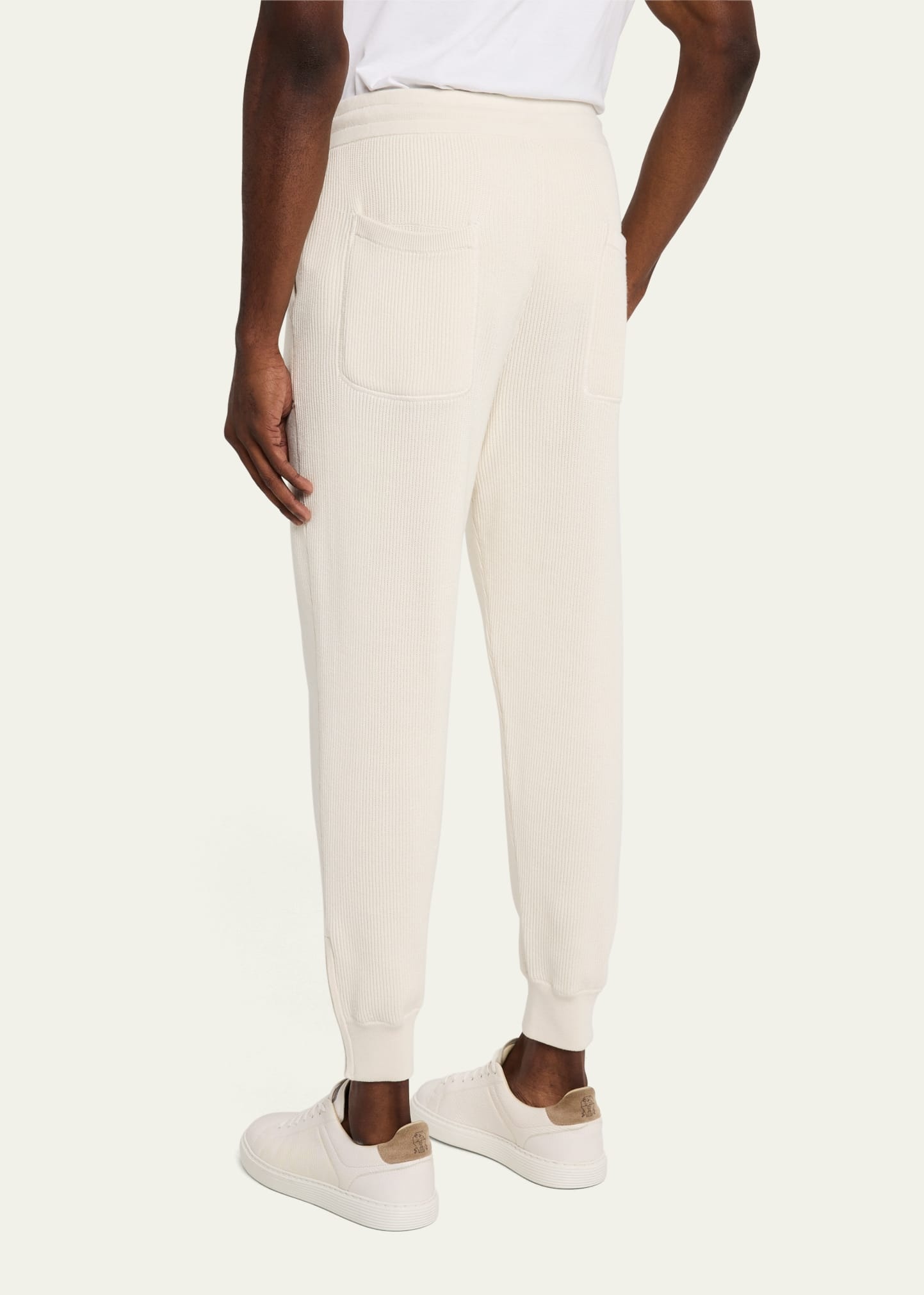 Men's Ribbed Cotton Sweatpants - 3