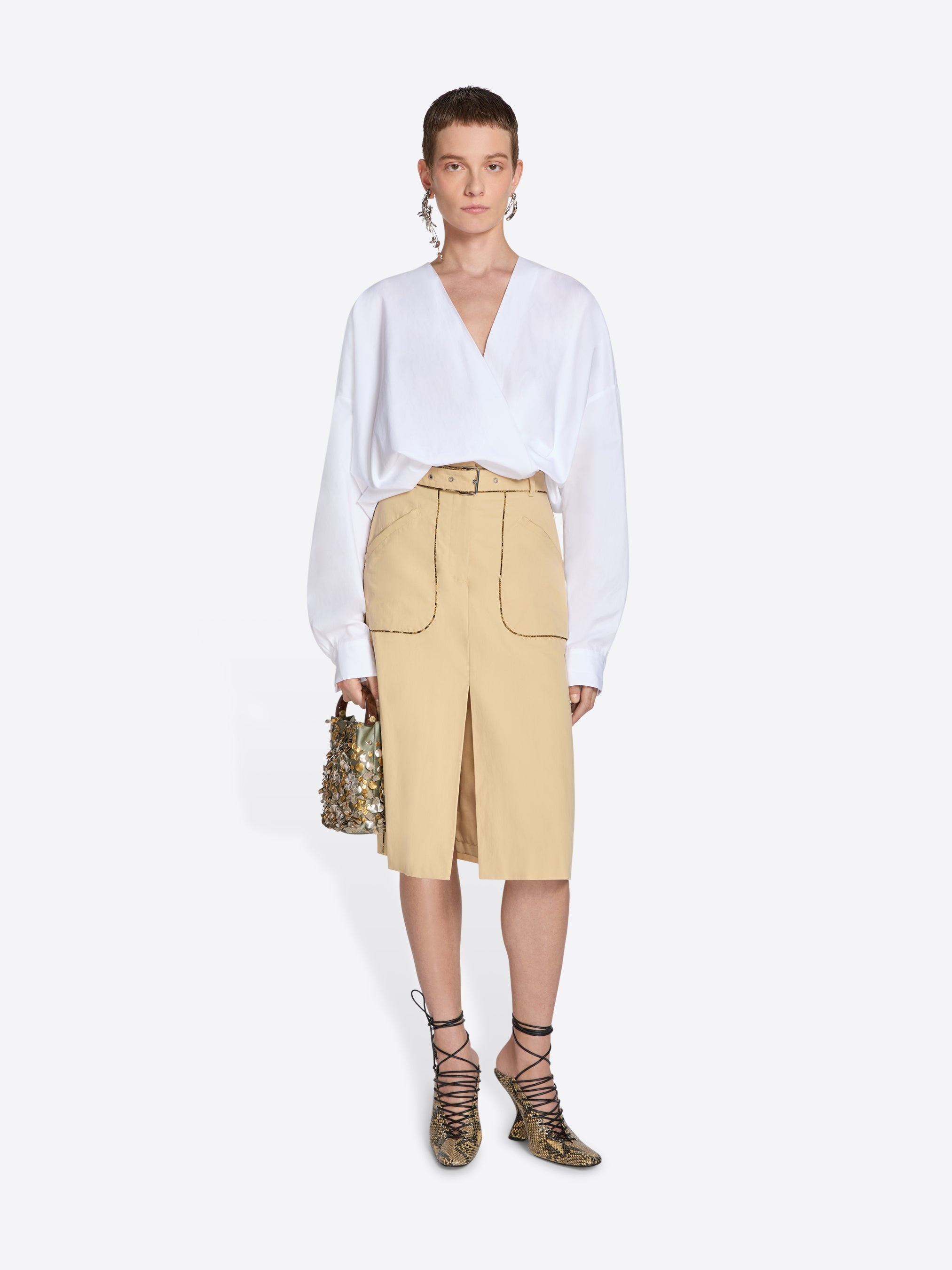 BELTED SKIRT - 2