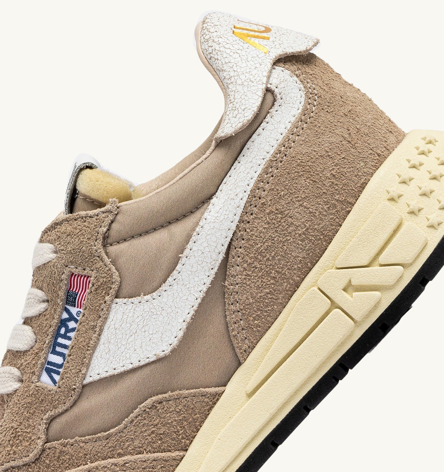 REELWIND LOW SNEAKERS IN PEPPER AND WHITE SUEDE AND NYLON - 6