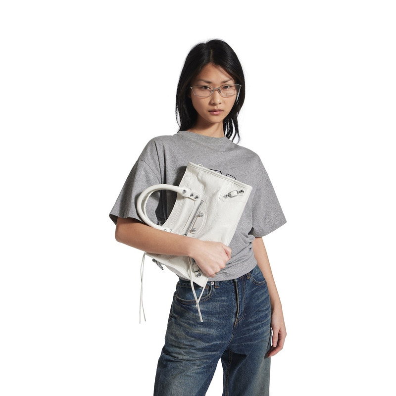 BALENCIAGA Le City Bag Small in Optic White outlook