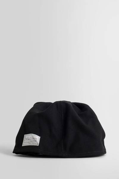 Raf Simons Raf simons men's black draped cap with woven label outlook