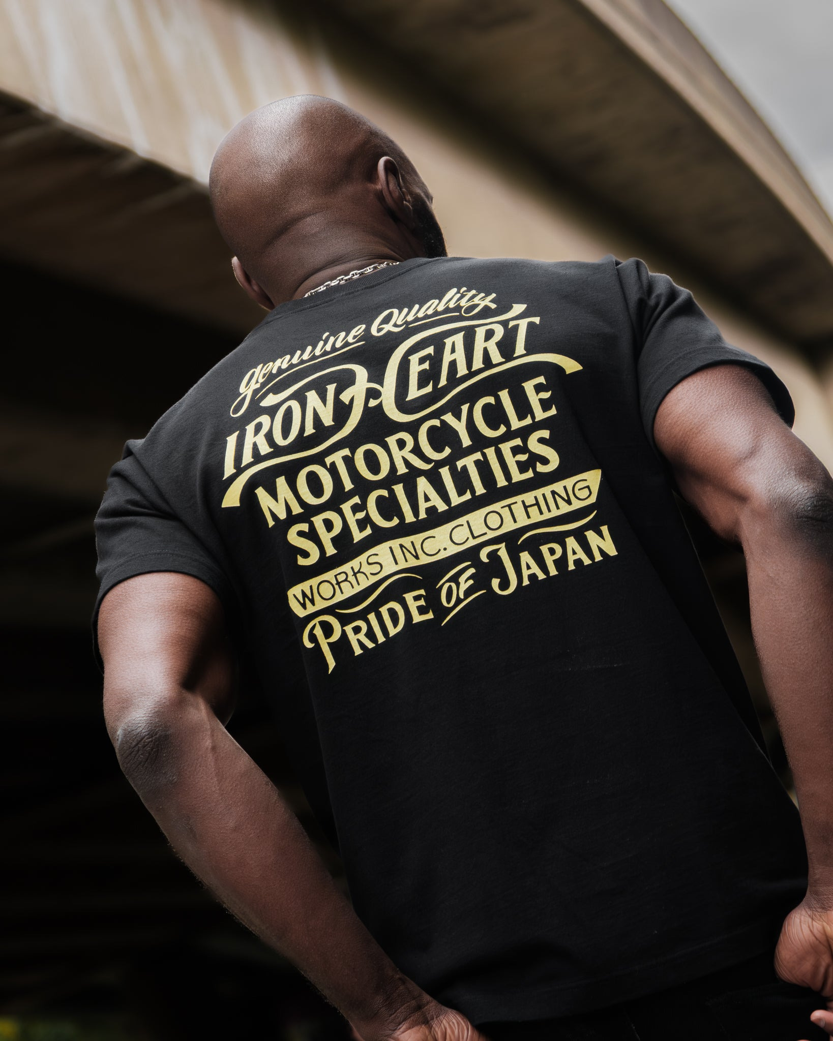 7.5OZ PRINTED LOOPWHEEL CREW NECK T-SHIRT - BLACK - 4