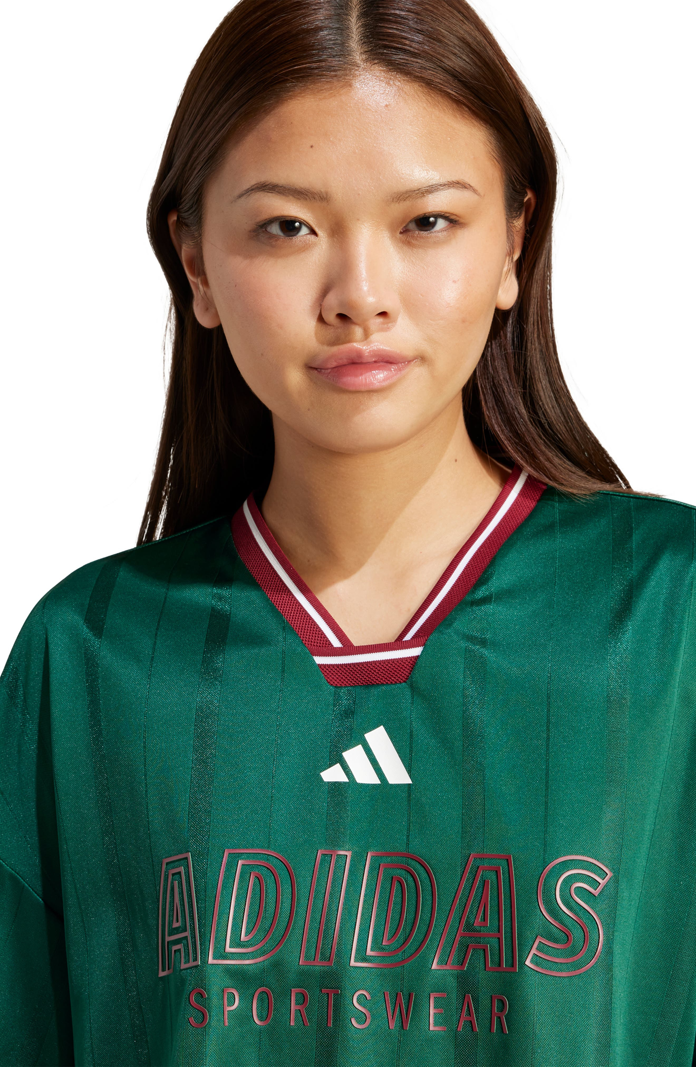 adidas Tiro Nations Pack Oversize T-Shirt in Dark Green/burgundy/White at Nordstrom - 4