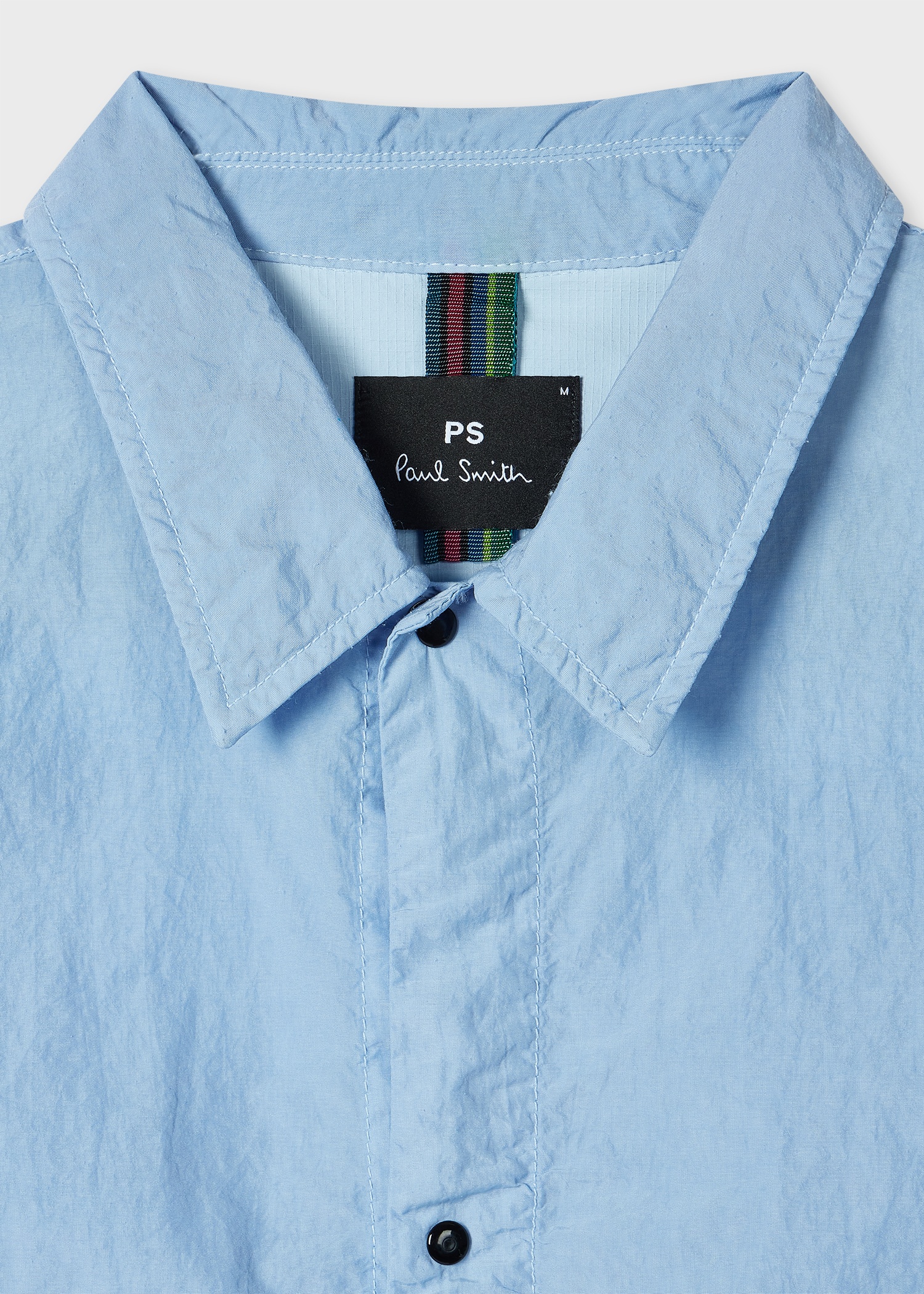 Sky Blue Garment Dye Nylon Shirt Jacket - 3