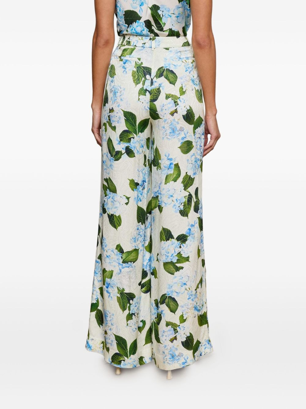Pilar hydrangea-print trousers - 3