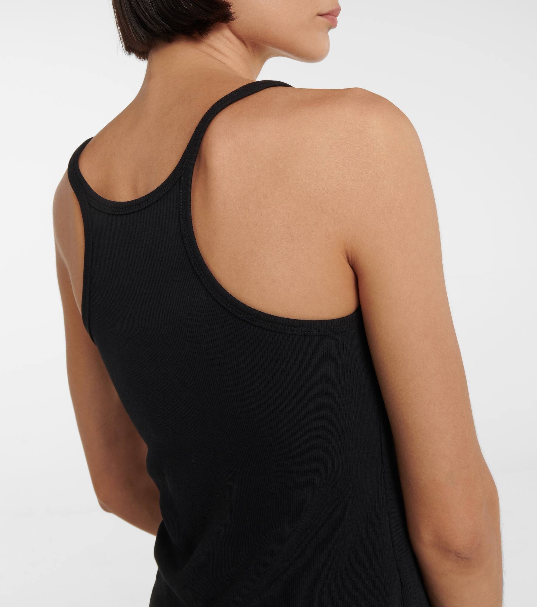 Cotton-blend racerback tank top - 5
