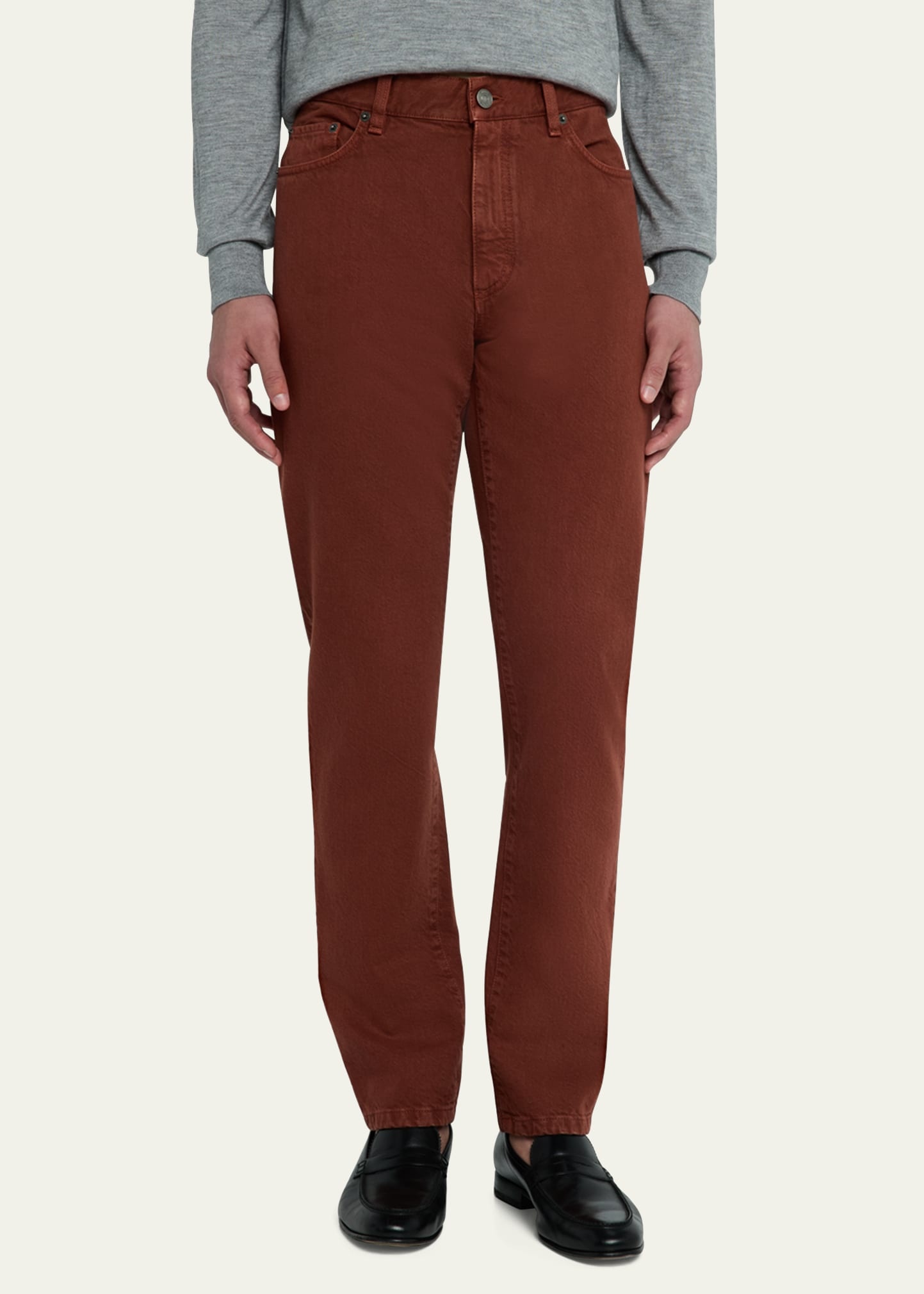 Men's 5-Pocket Denim Pants - 4