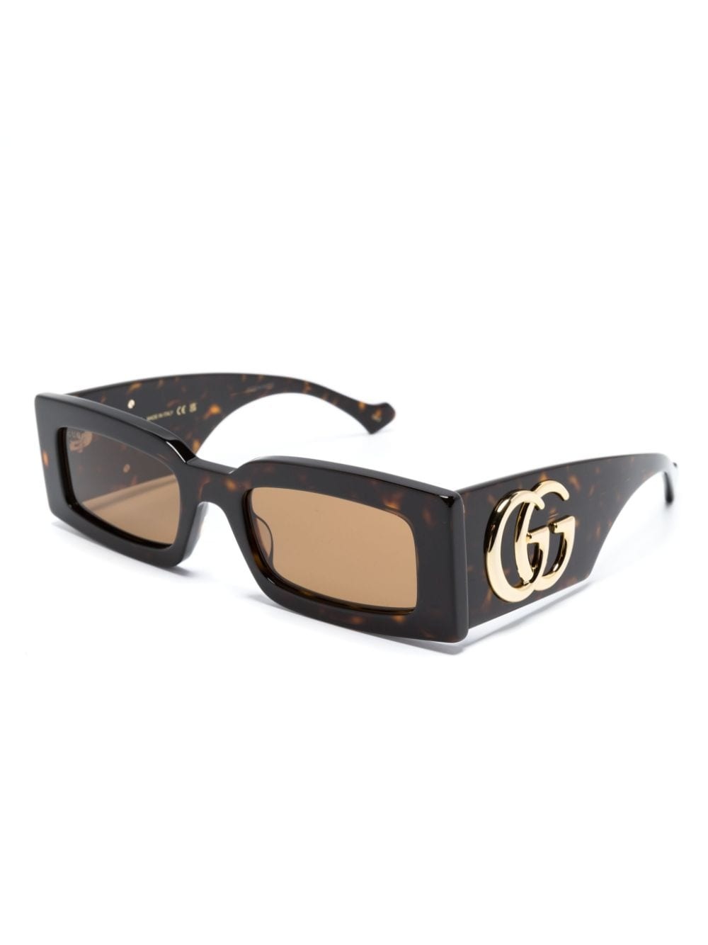 logo-plaque rectangle-frame sunglasses - 2