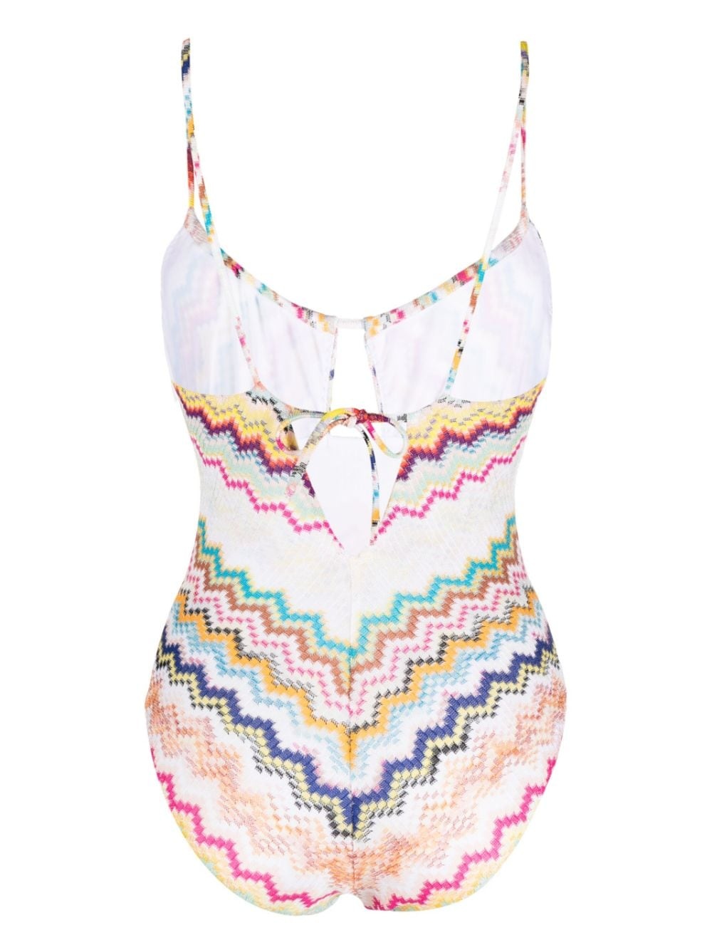 zigzag-print cut-out swimsuit - 2