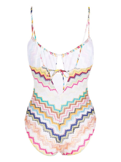 Missoni zigzag-print cut-out swimsuit outlook