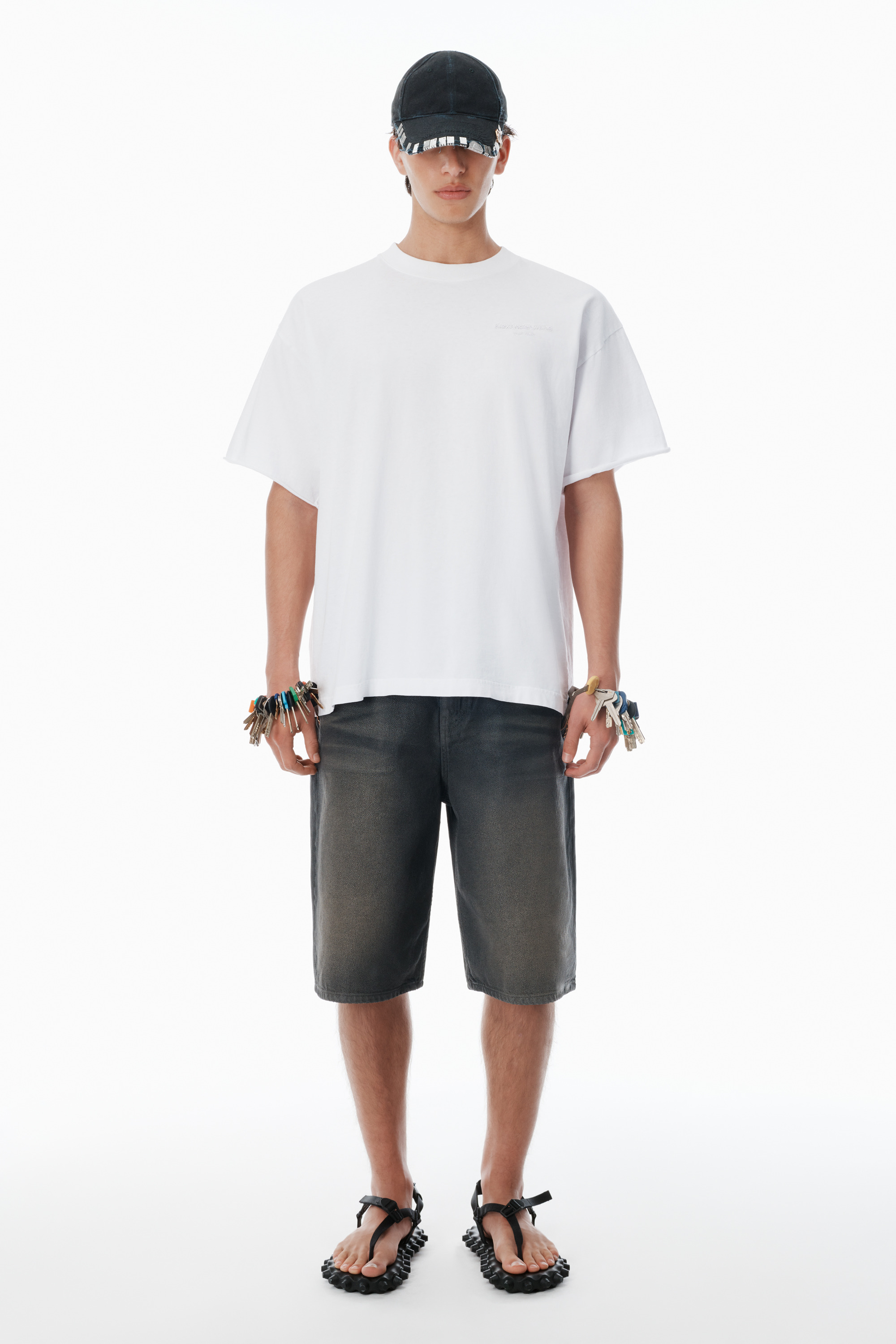 White Cotton Logo T-Shirt - 5