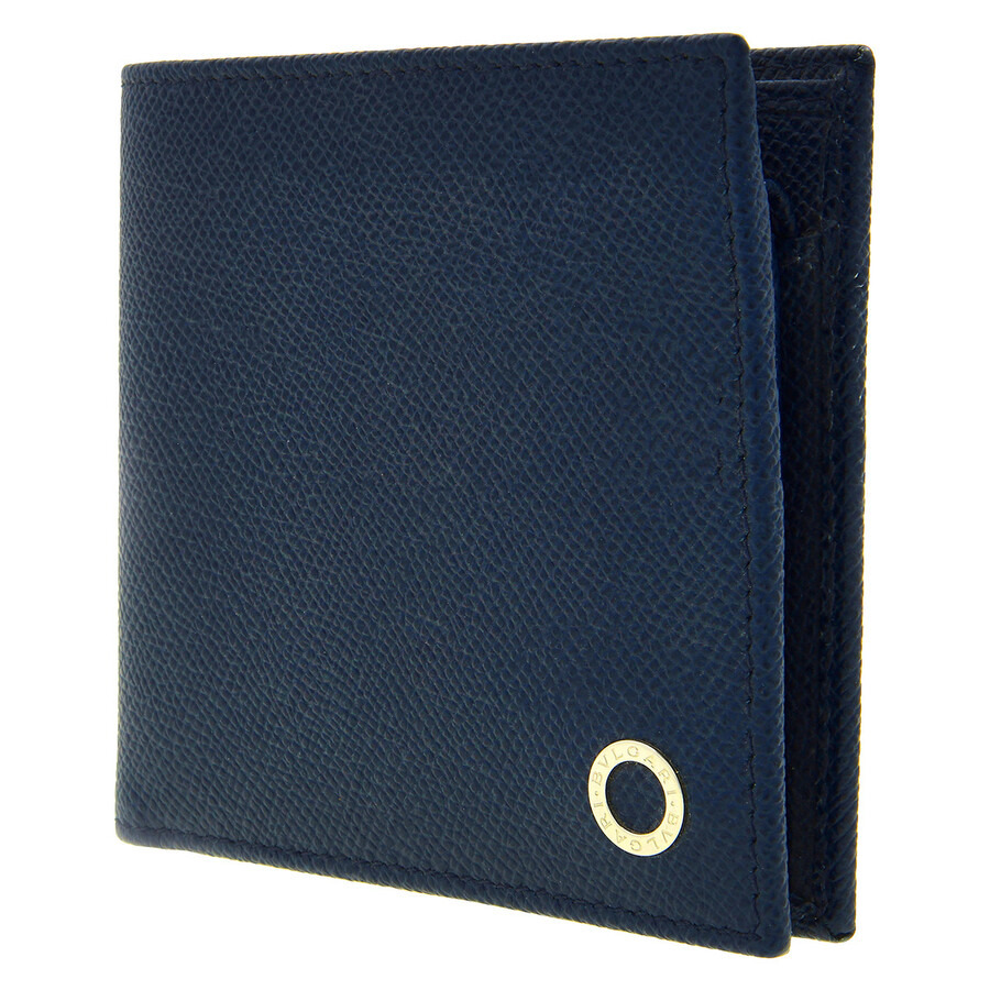 Bvlgari Blue Bifold Leather Compact Wallet - 2