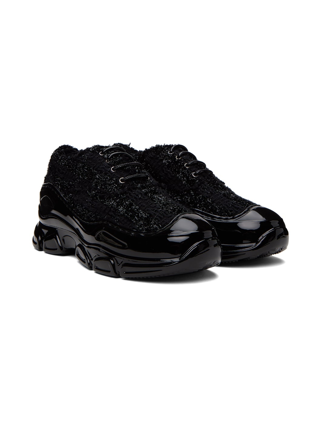 Black Lace-Up Oxfords - 4