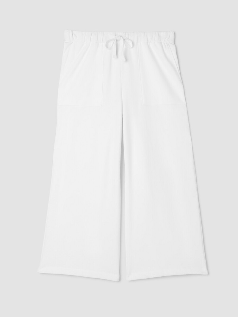 Lightweight Organic Cotton Terry Wide-Leg Pant 1