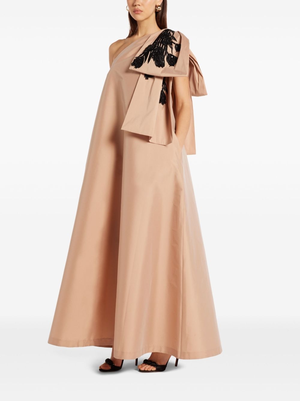 floral-embroidered maxi dress - 2