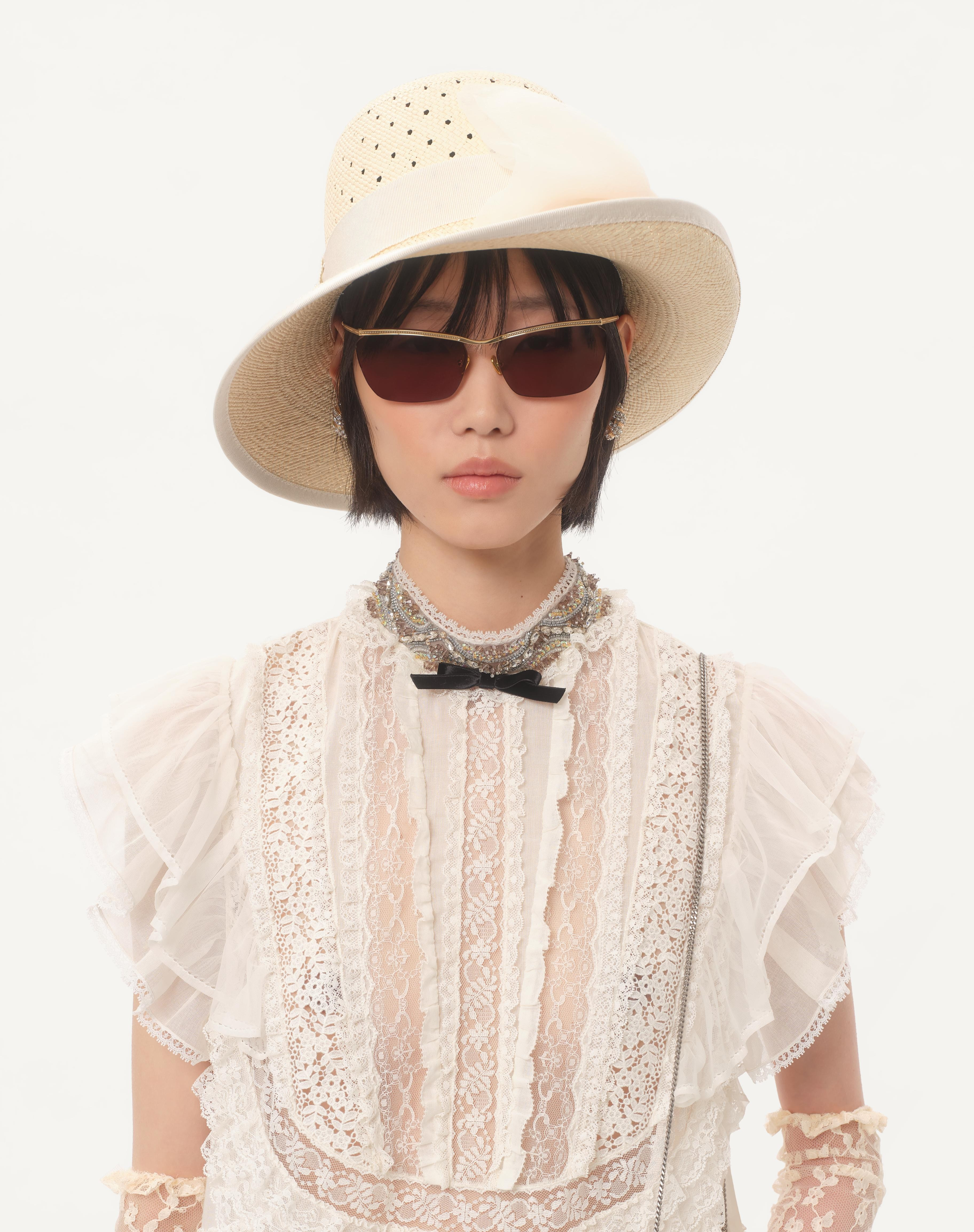 SHORT DRESS IN EMBROIDERED LIGHT LINEN - 4