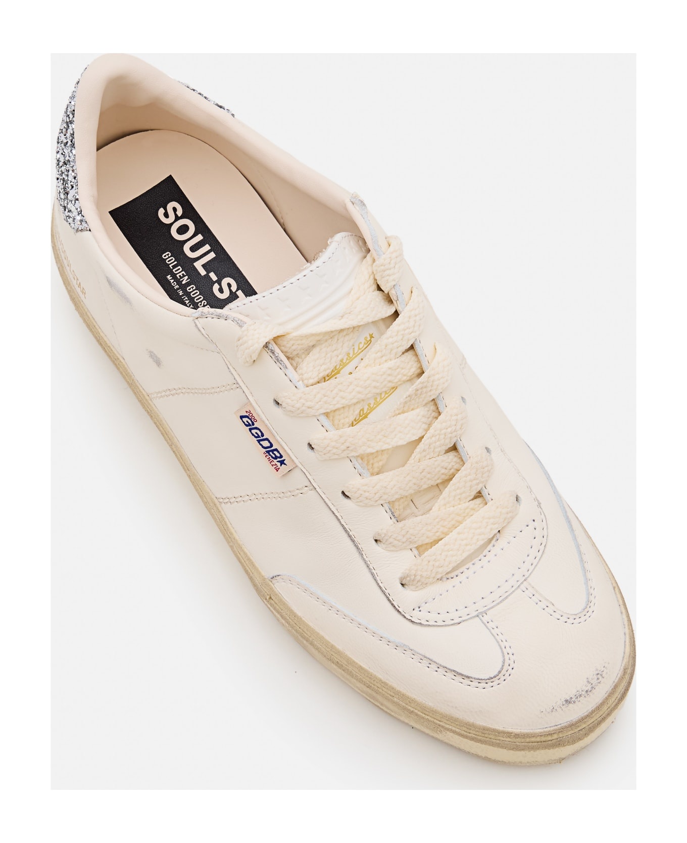 Soul Star Distressed Glittered Lace-up Sneakers - 4