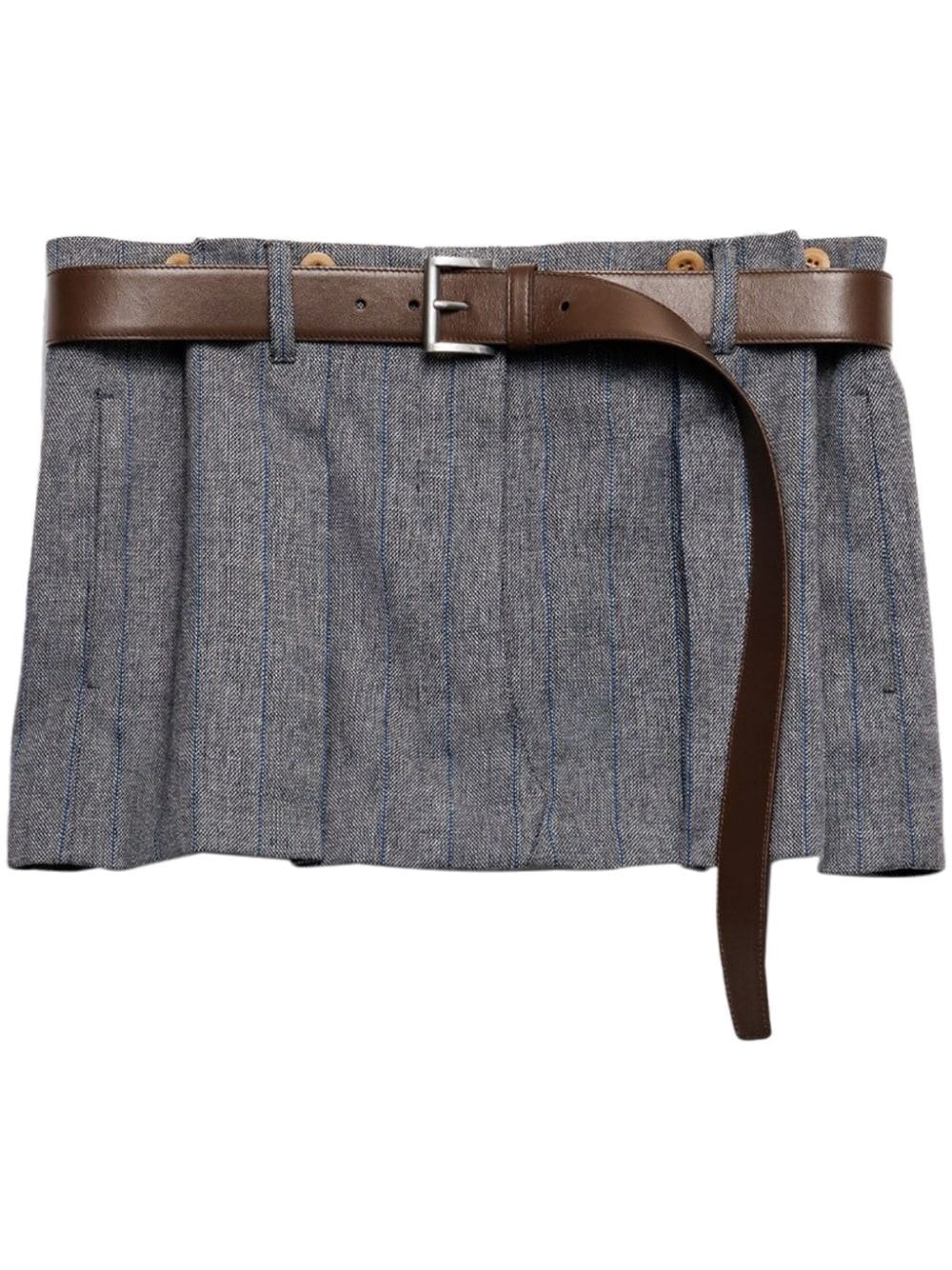 pinstripe-print skirt - 1