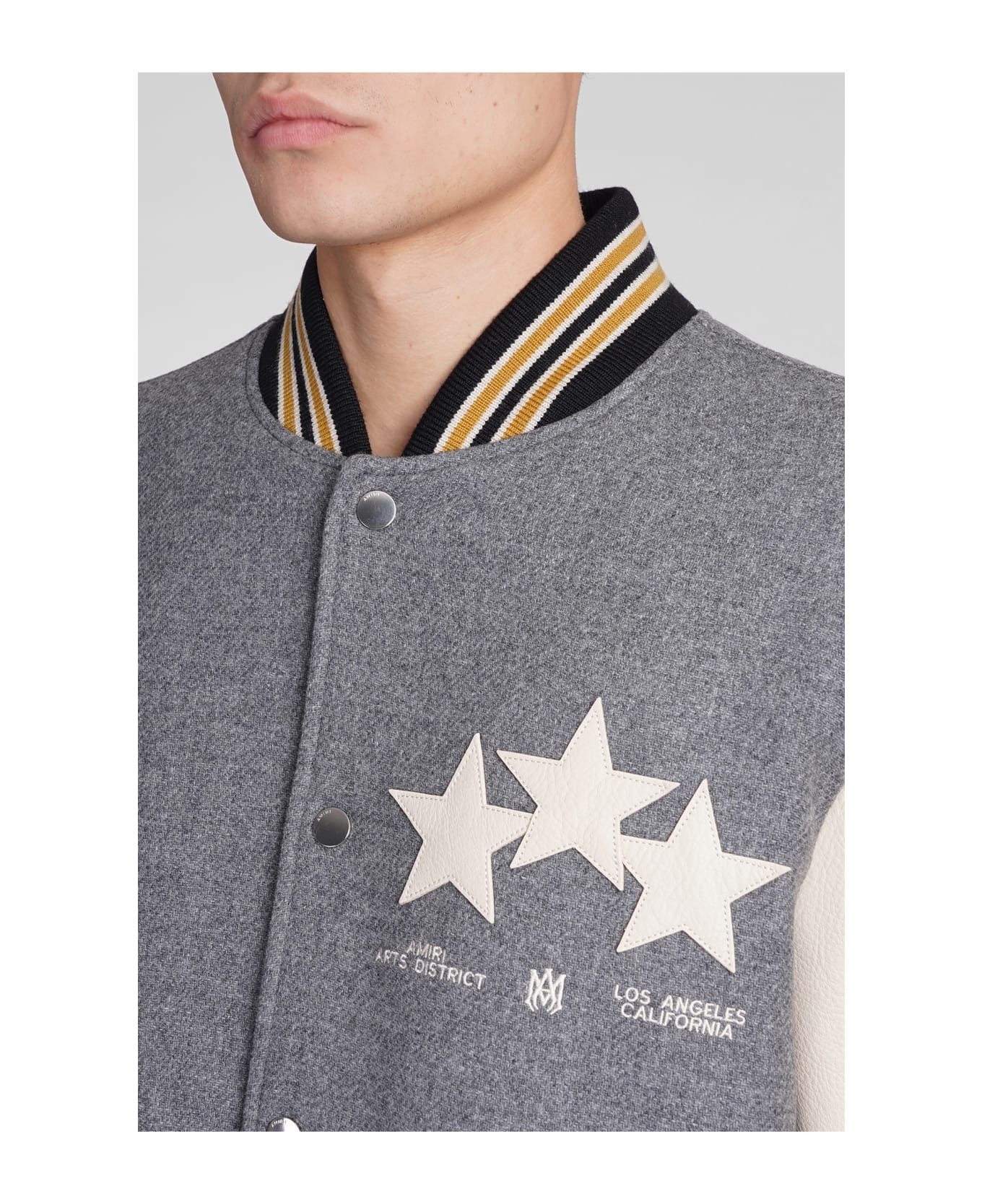 Bomber In Grey Wool - 5