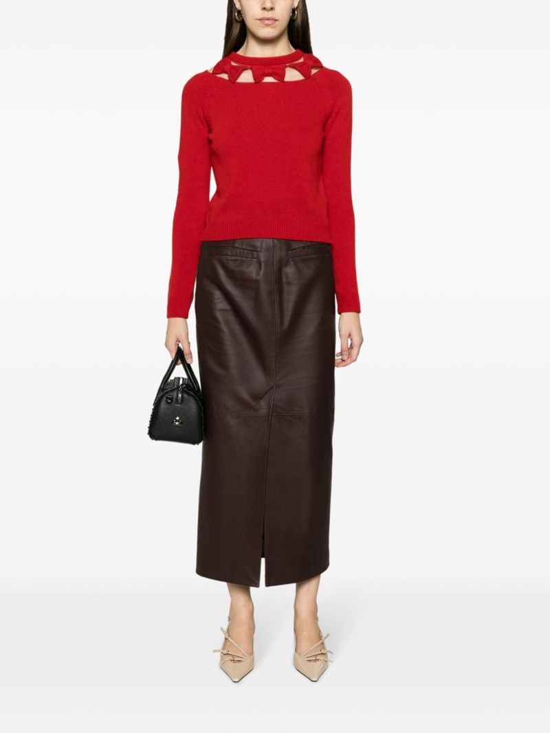 Valentino bow virgin-wool jumper outlook