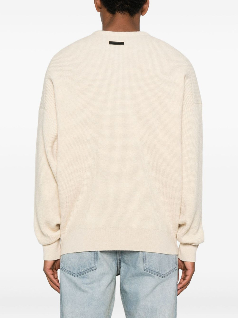 button-front waffle-knit sweater 4