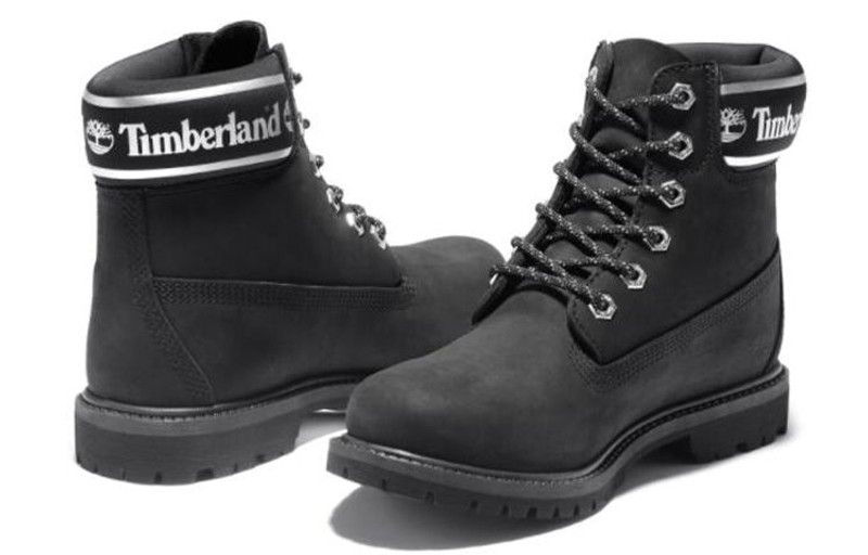 Timberland (WMNS) Timberland 6 Inch Premium Wide Fit Waterproof Boots 'Black Nubuck Logo' A41CX001 outlook