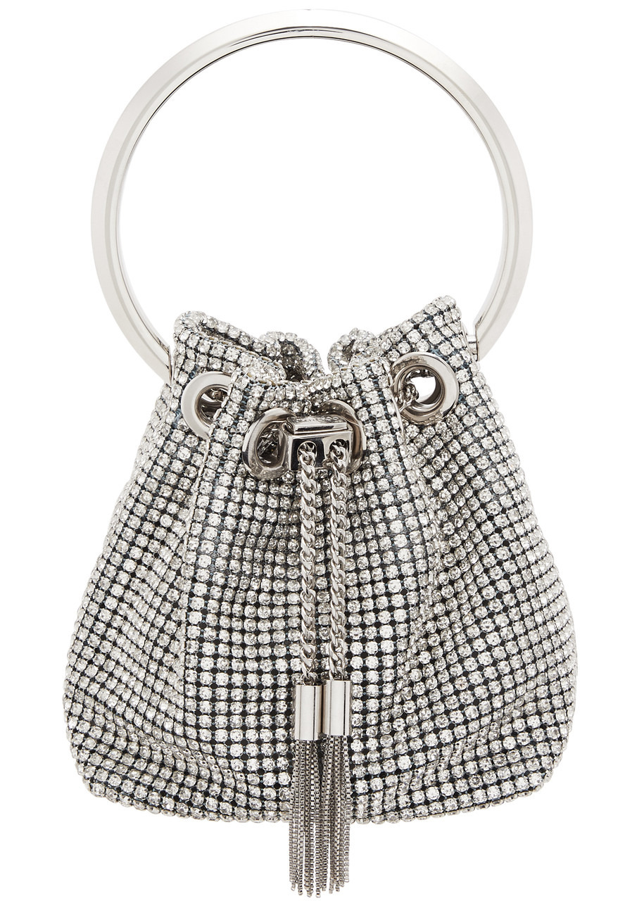 Jimmy Choo Micro Bon Bon Bucket Crystal-embellished Bucket bag - 1