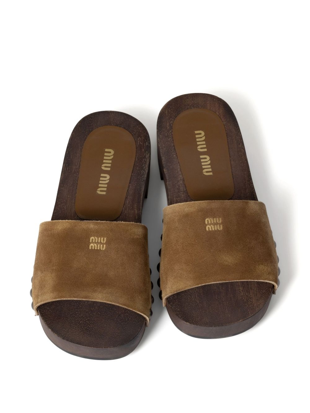 faded-suede clogs - 4