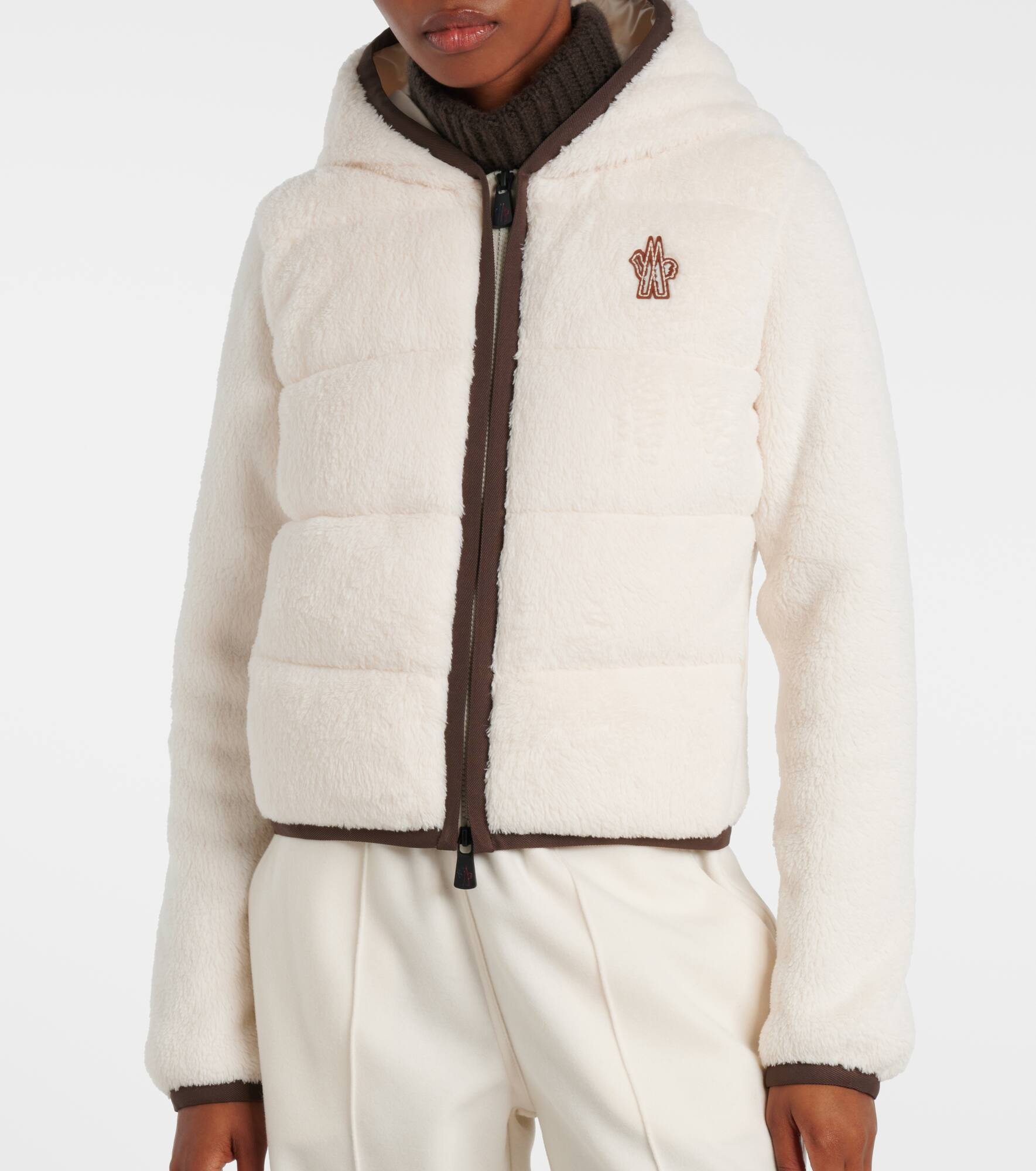 Hooded fleece down jacket - 6