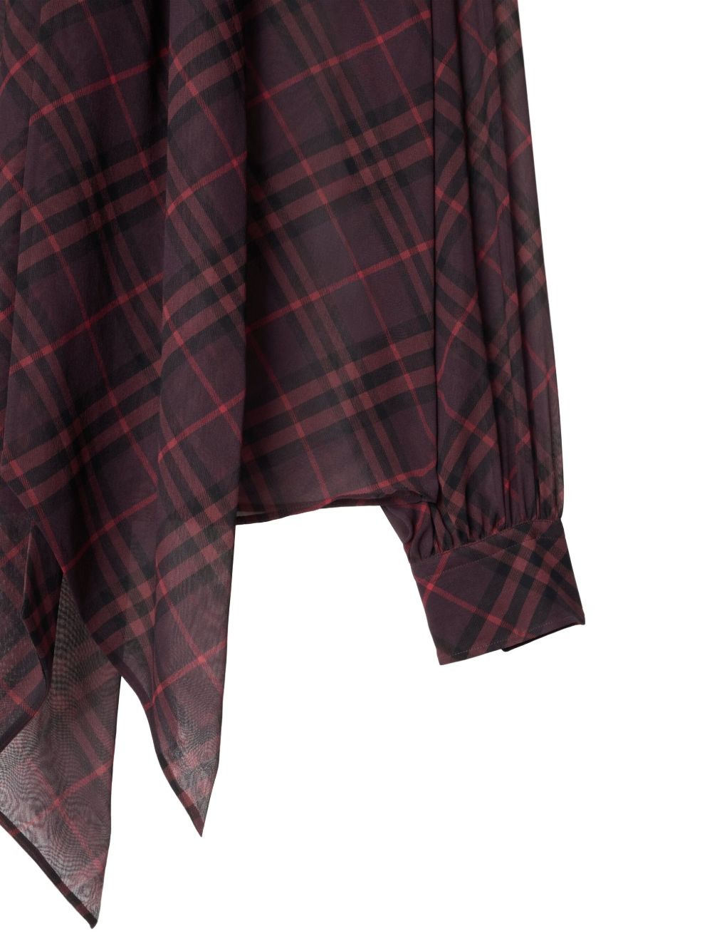 check-pattern blouse - 4