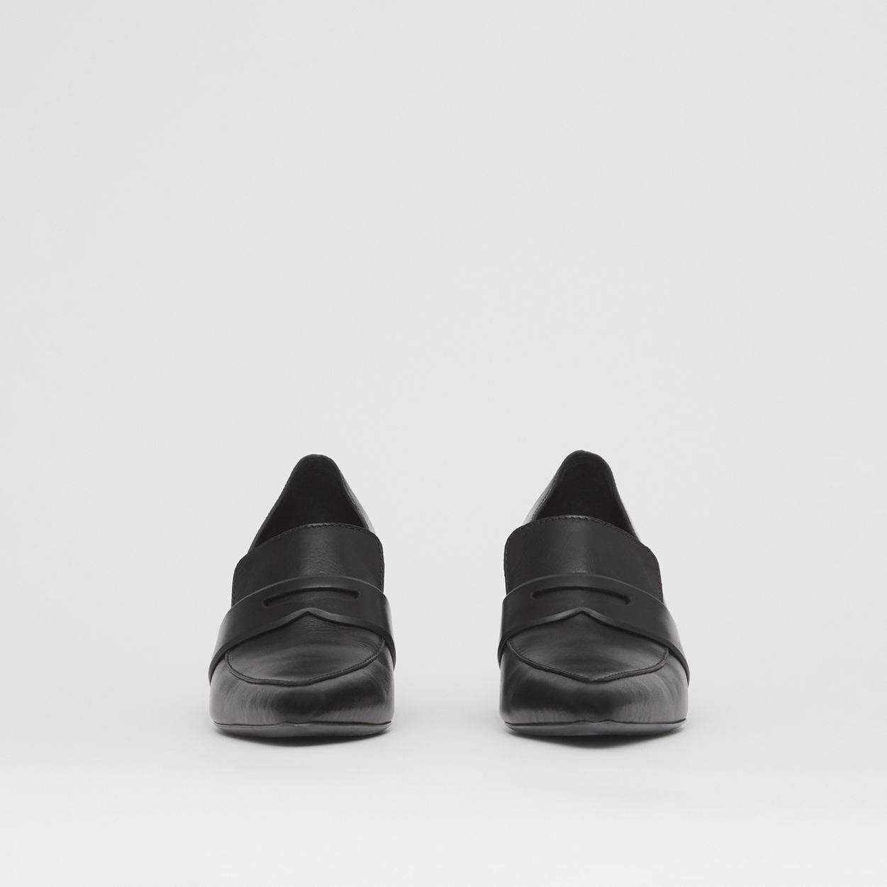 Leather Heeled Loafers - 5