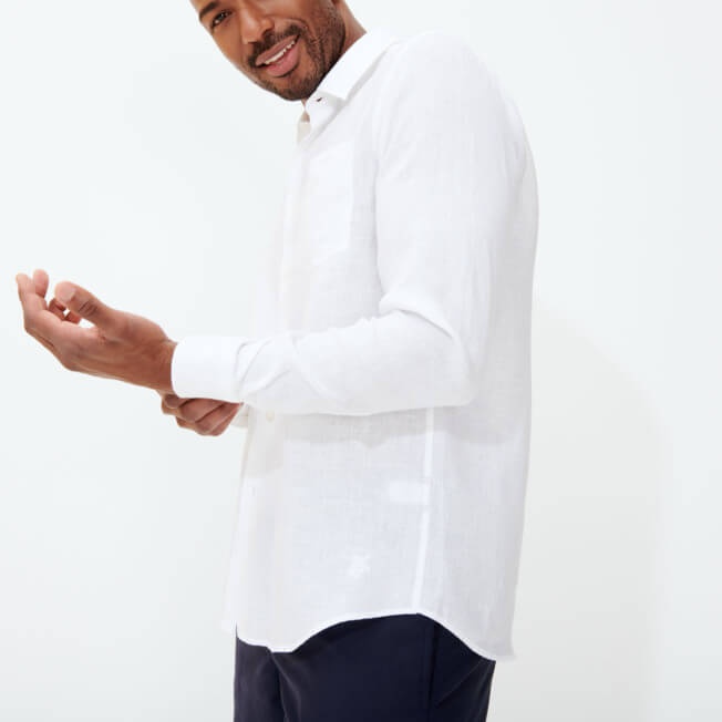 Men Linen Shirt Solid - 5