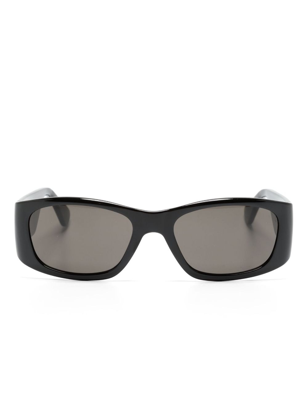 logo-lettering rectangle-frame sunglasses - 1