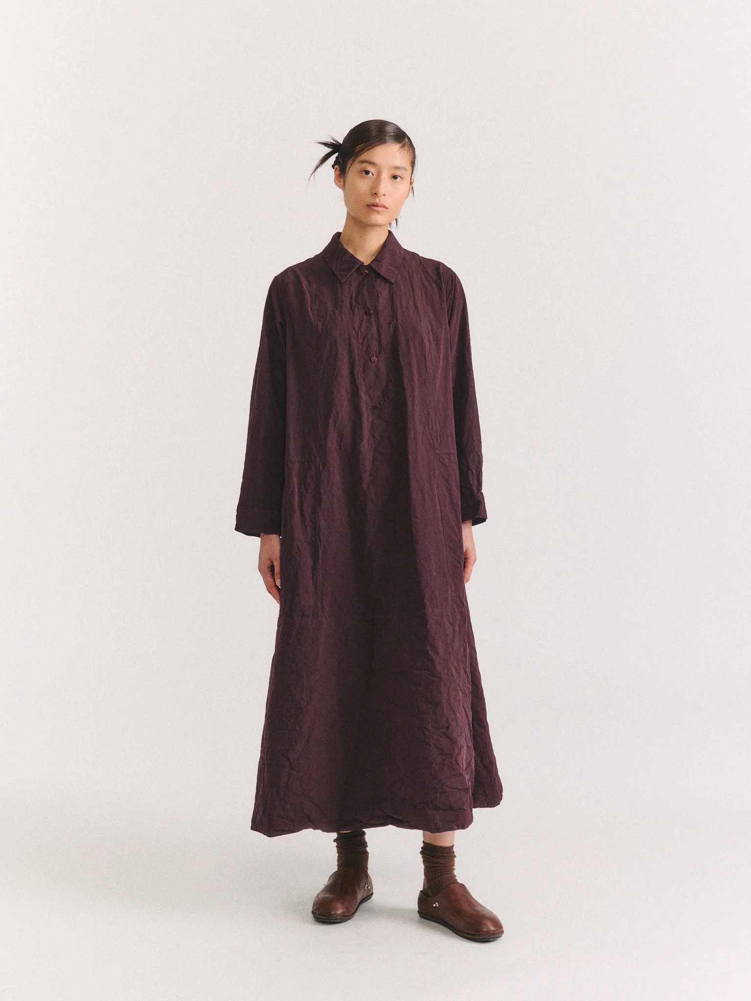 A LINE DRESS - PAPER COT - EBONY - 1