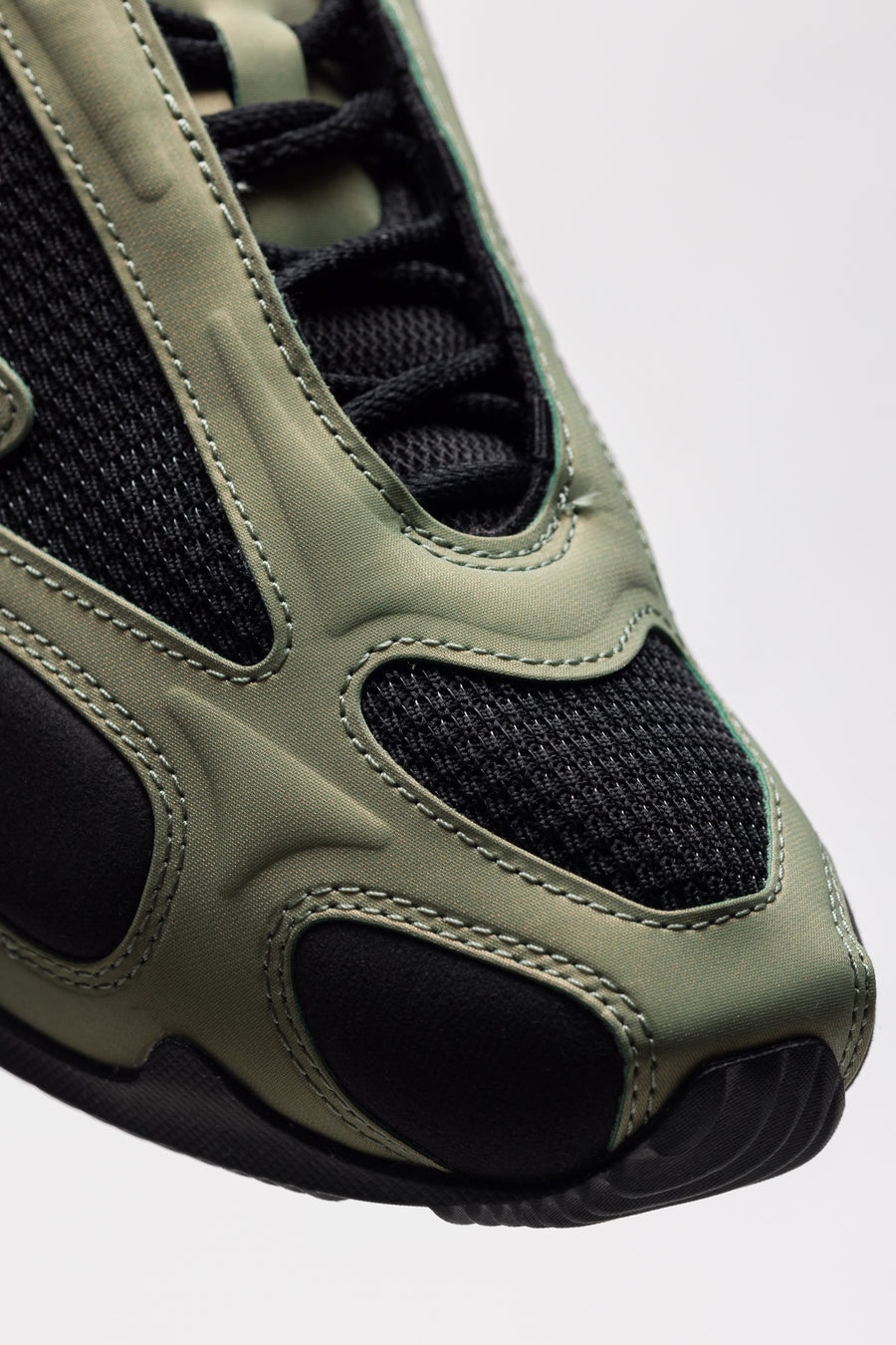 Air Max Muse Sneaker in Black/University Red/Oil Green - 6