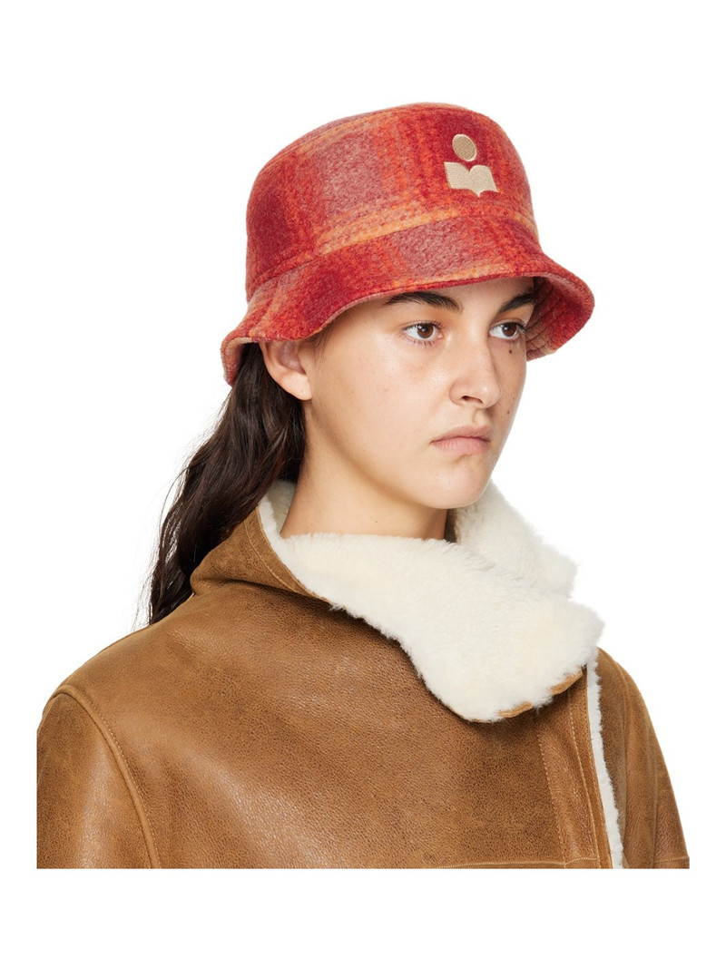 Isabel Marant Red & Orange Haley Bucket Hat outlook