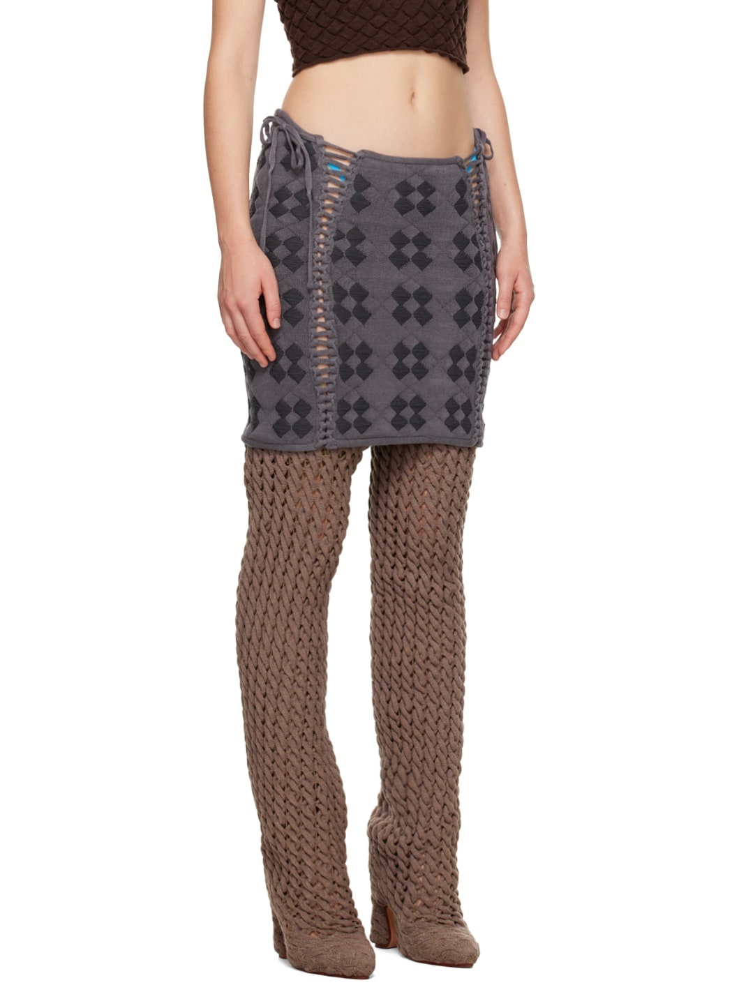 SSENSE Exclusive Gray Expandable Miniskirt - 2
