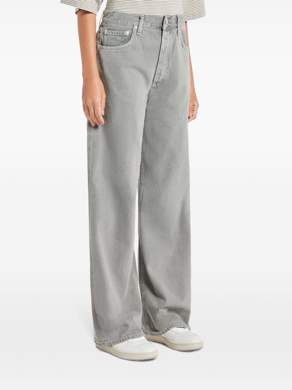 high-rise cotton jeans - 3
