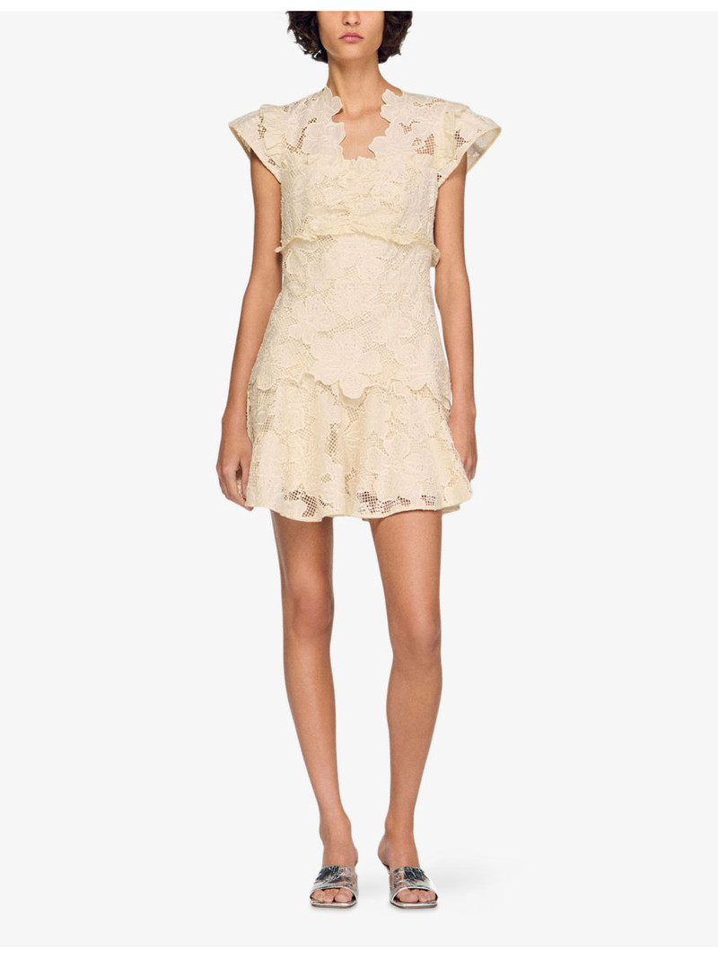 Sandro Floral-Pattern Lace Mini Dress outlook