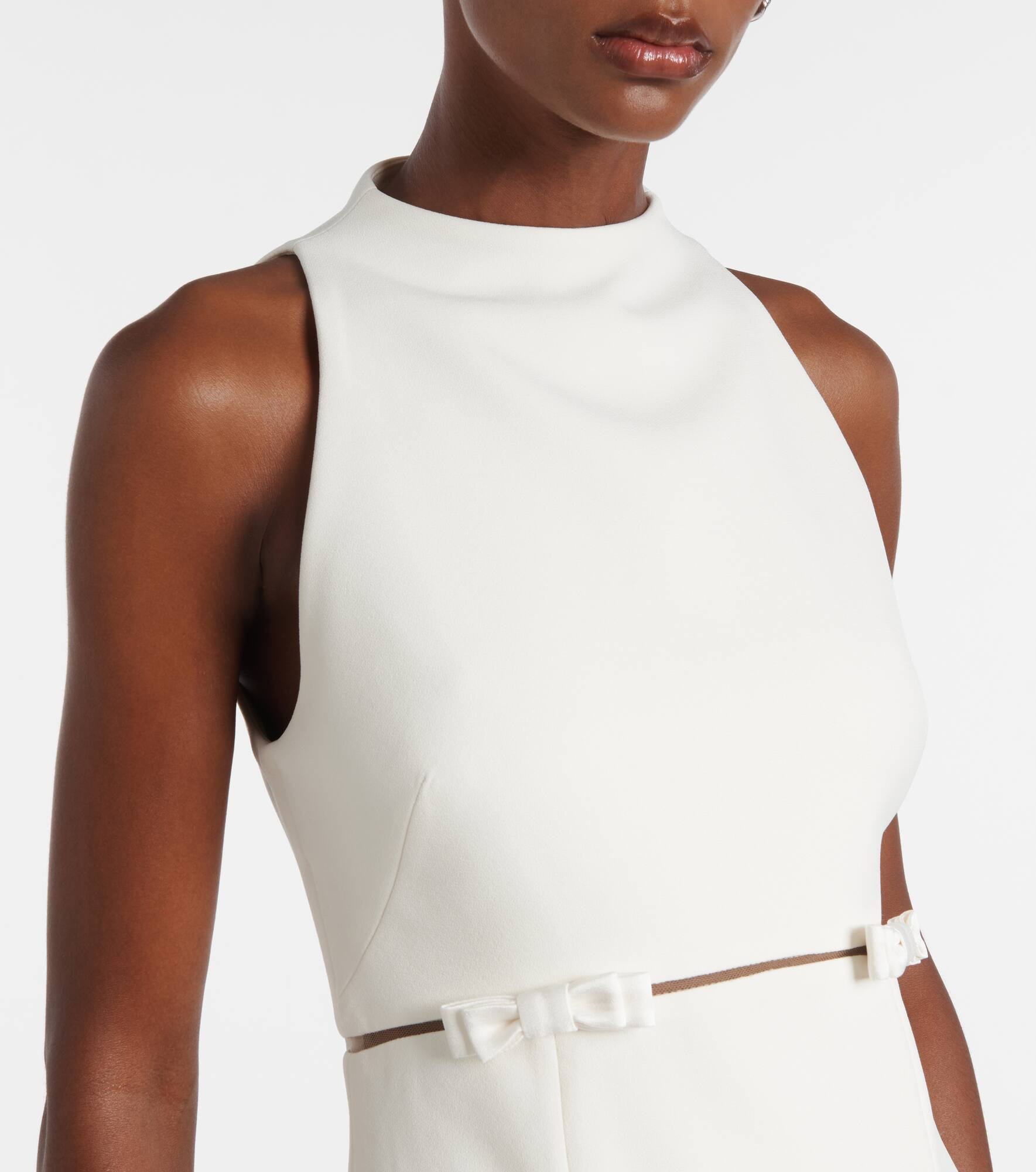 Bridal Jalie bow-detail crêpe gown - 4
