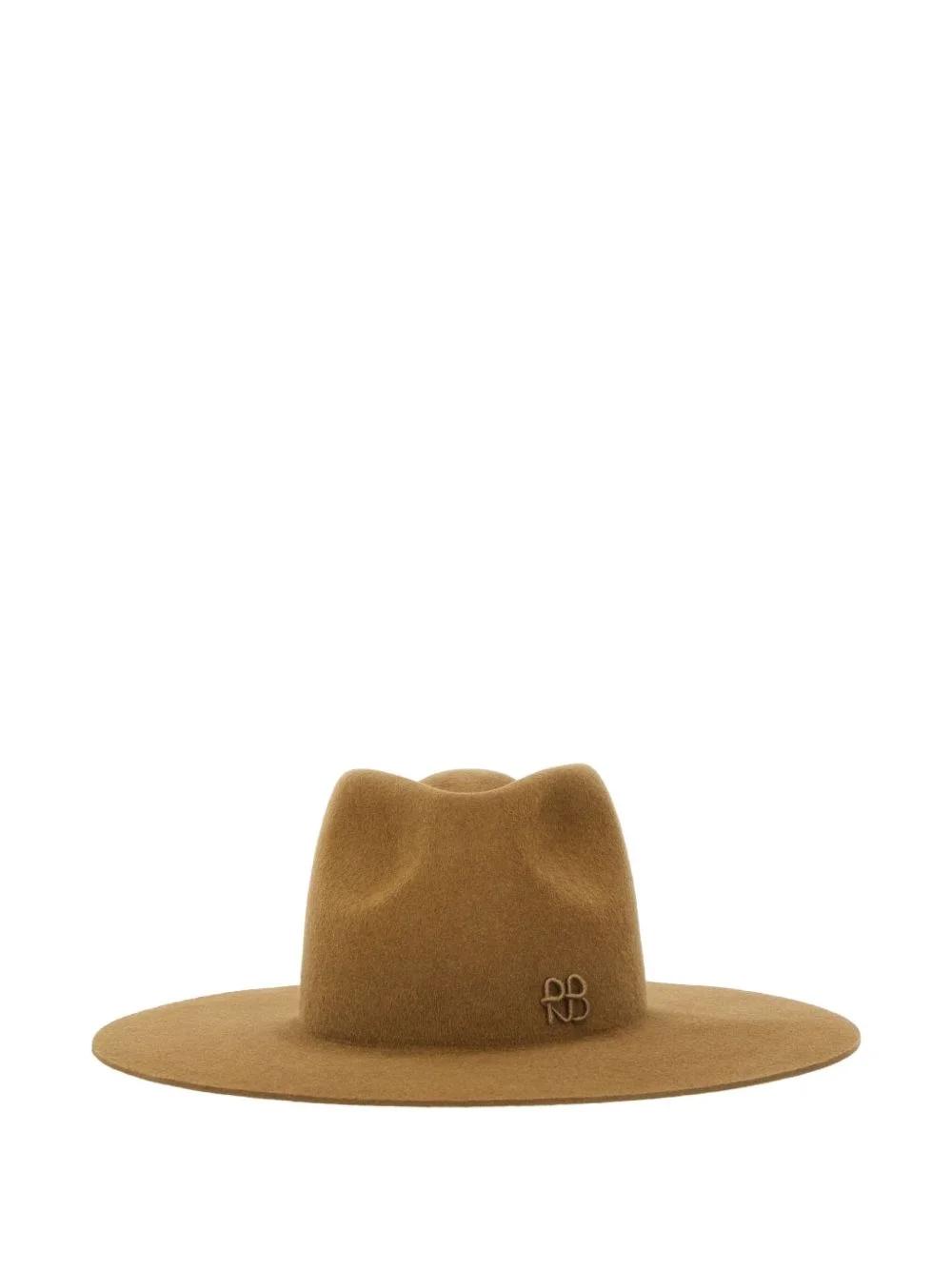 logo-detail felt fedora hat - 1