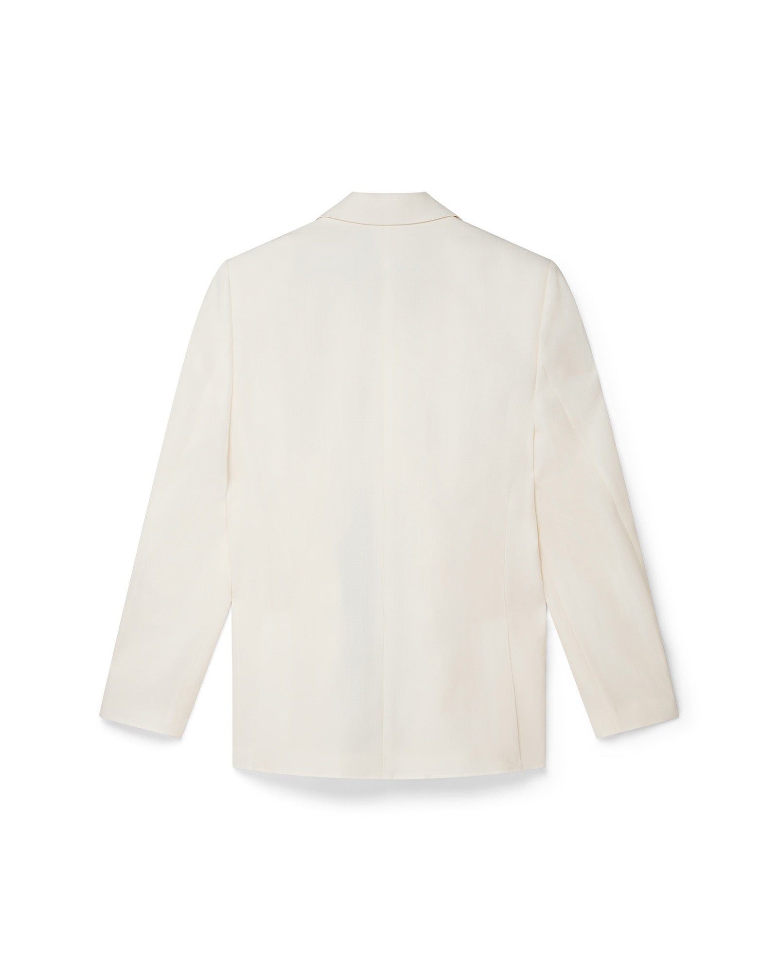 Off White Contrast Lapel Double Breasted Blazer - 2