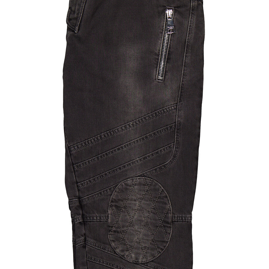 Balmain Biker Mid-Rise Denim Jeans - 7